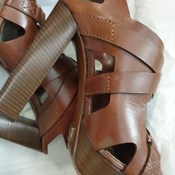MICHAEL KORS MK16141 PLATFORM SANDAL PEEP TOE HEELS SIZE 39 (US 9M) MSRP $995 - Picture 13 of 13